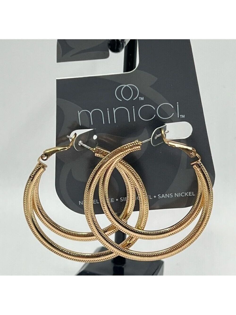 Minicci Gold Double Strand Hoop Earrings $16ea / 3 for $25